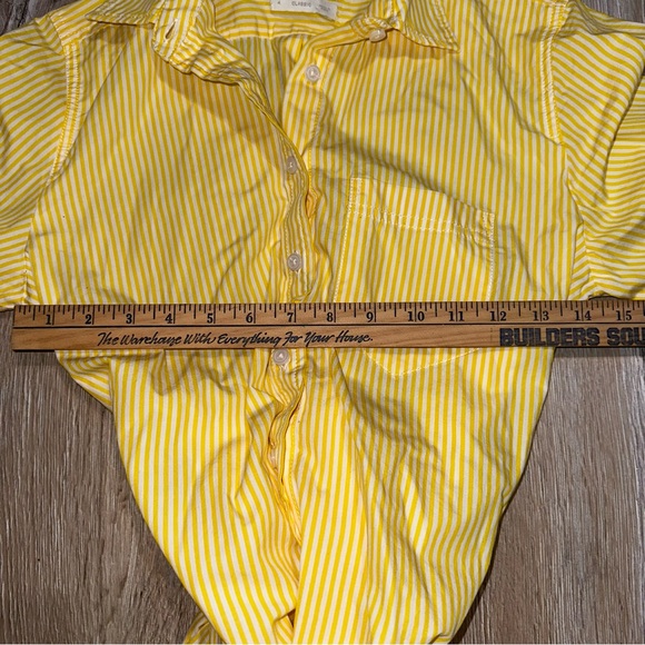 J Crew Women’s 4 Classic Fit Crisp Poplin Shirtdress Yellow Stripe Preppy Boho - Picture 10 of 12
